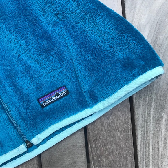 Patagonia | Blue Zip Up Fleece Sweater w Pockets - Picture 5 of 6
